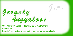 gergely angyalosi business card